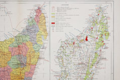 Carte géographique ancienne de Madagascar