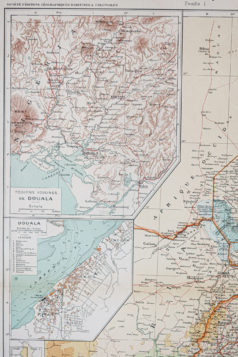 Carte géographique ancienne - Cameroun - Nigéria
