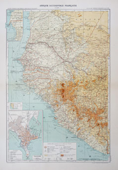 Carte géographique ancienne - Afrique de l’Ouest