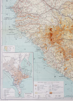 Carte géographique ancienne - Afrique de l’Ouest