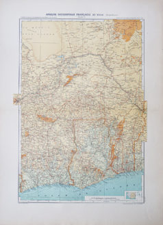 Carte géographique ancienne - Afrique occidentale - Togo