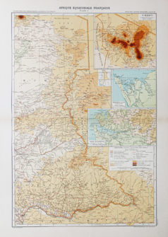 Carte géographique ancienne de l’Afrique centrale
