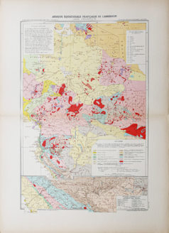 Carte géologique ancienne - Afrique équatoriale - Cameroun