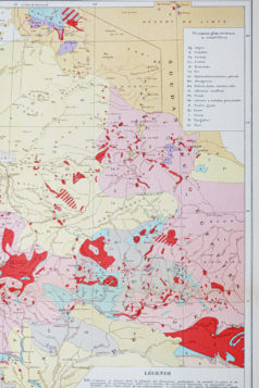 Carte géologique ancienne - Afrique équatoriale - Cameroun