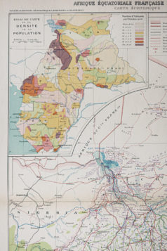 Carte économique ancienne - Afrique équatoriale - Cameroun