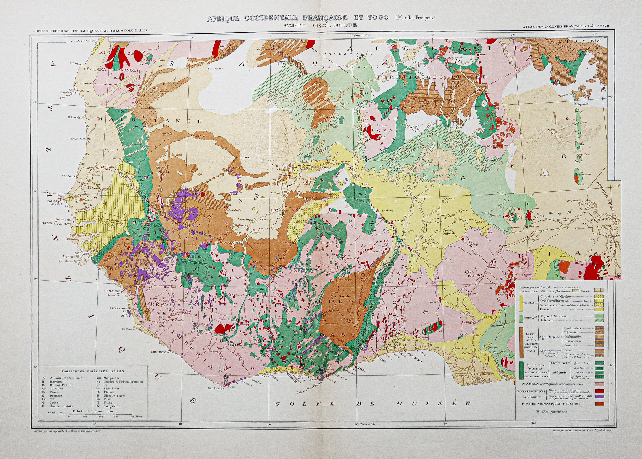 Carte ancienne - Afrique occidentale - Togo