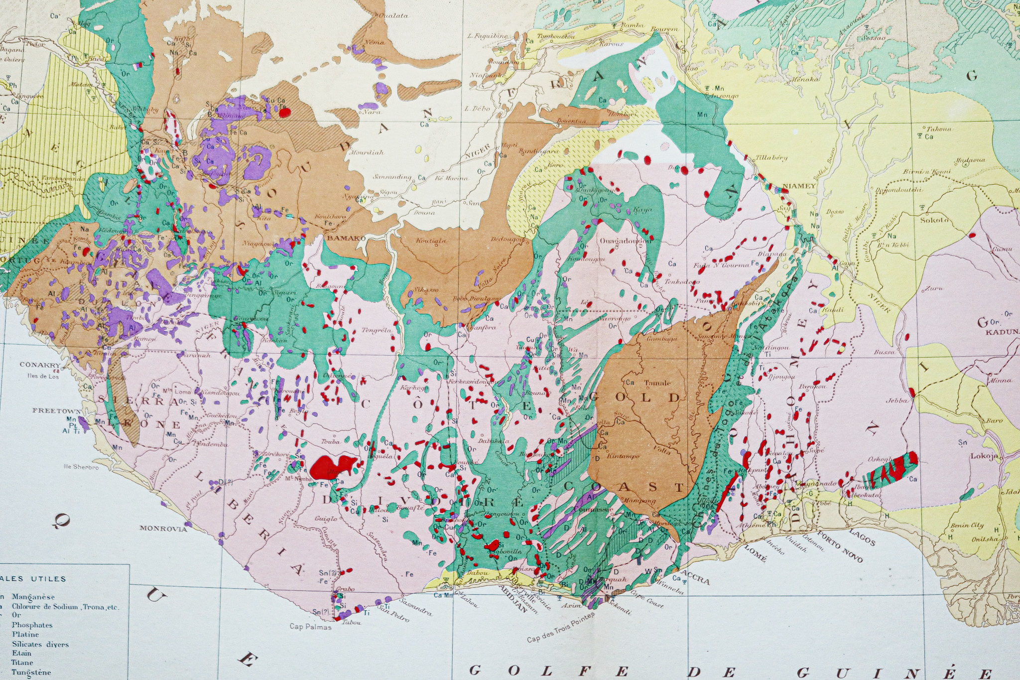 Carte ancienne - Afrique occidentale - Togo