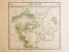 Carte géographique de la mer Caspienne - Turkménistan - Ouzbékistan