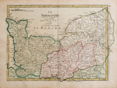 Carte géographique ancienne de la Normandie