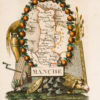 Carte géographique ancienne de la Manche