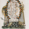 Carte géographique ancienne de la Manche