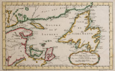 Carte géographique de Saint Laurent - Terre Neuve - Groenland