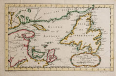 Carte géographique de Saint Laurent - Terre Neuve - Groenland