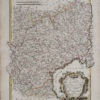 Carte ancienne du Languedoc Roussillon.