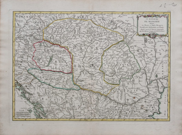 Carte ancienne de la Hongrie -Valachie