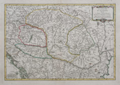 Carte ancienne de la Hongrie -Valachie