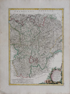 Carte ancienne de Bourgogne - Dauphiné