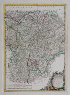Carte ancienne de Bourgogne - Dauphiné