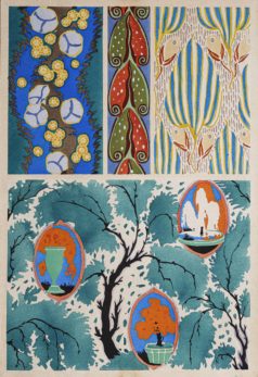 Pochoir original réalisé entre 1920 et 1930. Très bon état. Format : 43 x 30 cm. Travail réalisé par Eugène Allain Séguy (1889-1985) maître dans le design et l’art décoratif. Il est reconnu pour ses illustrations florales et ornementations d’inspiration japonaise couvrant la période Art Nouveau puis Art Déco.