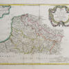 Carte géographique ancienne de Picardie - Flandres