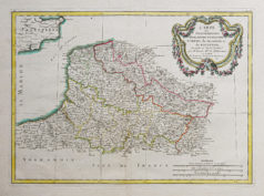 Carte géographique ancienne de Picardie - Flandres
