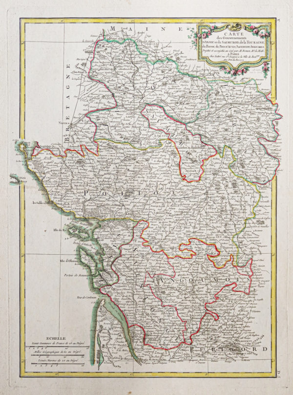Carte géographique - Anjou - Touraine
