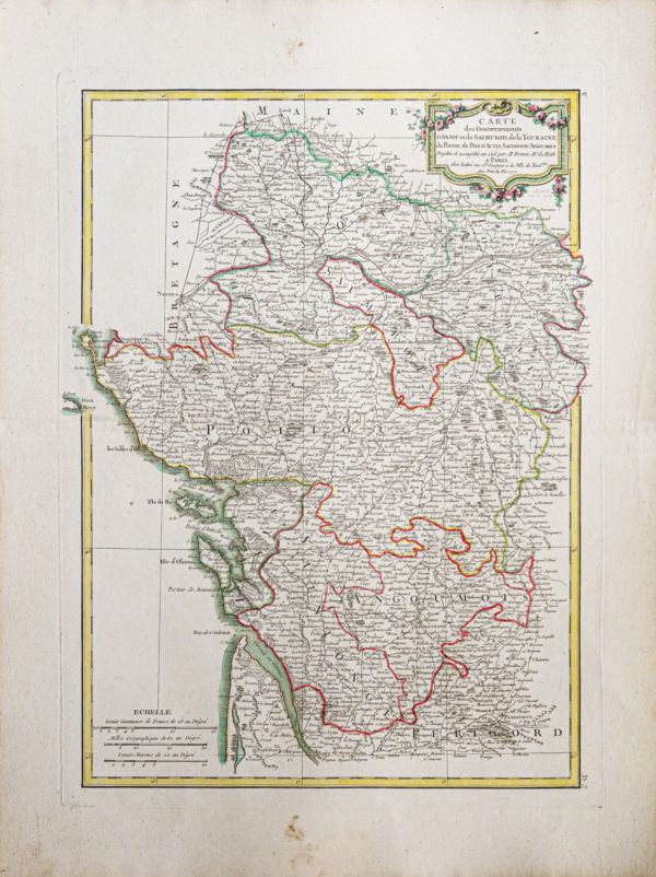 Carte géographique - Anjou - Touraine