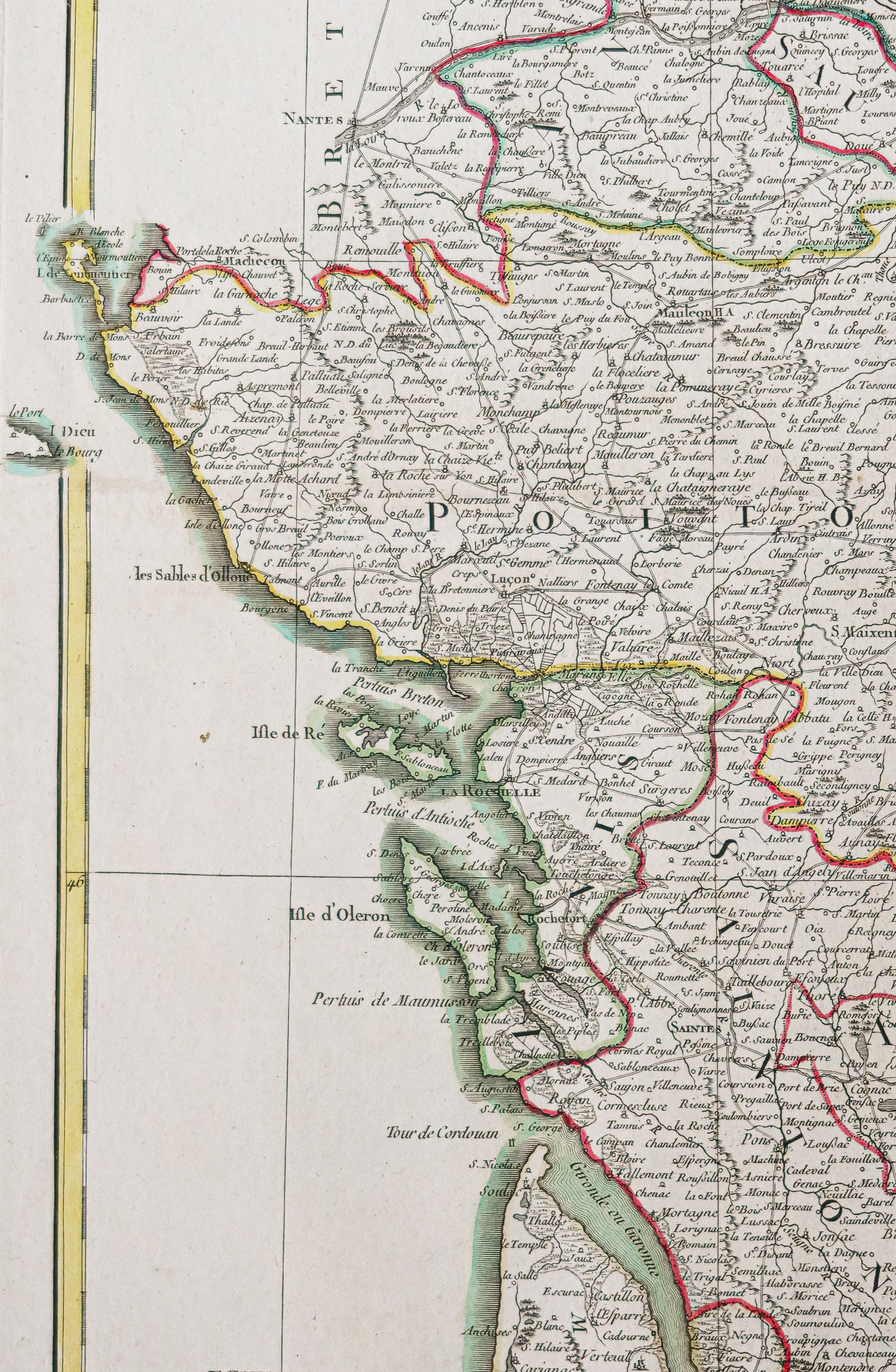 Carte géographique - Anjou - Touraine