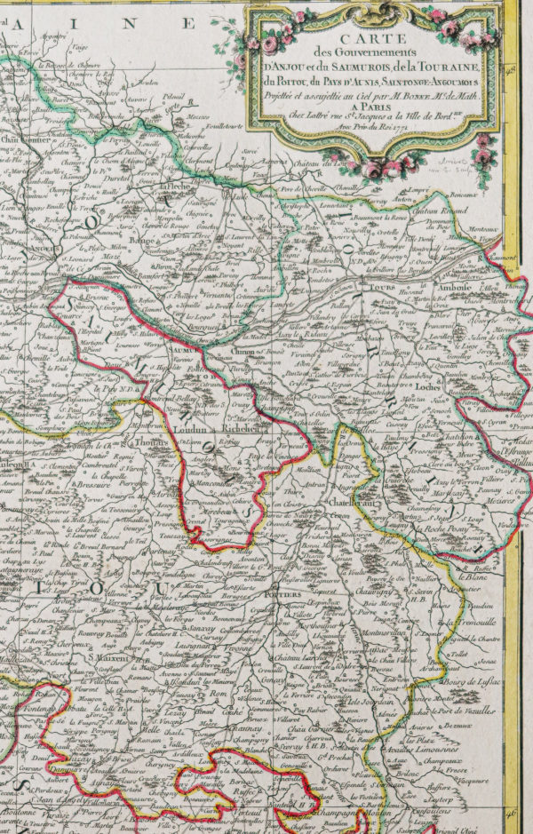 Carte géographique - Anjou - Touraine