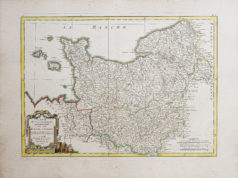 Carte géographique ancienne de Normandie
