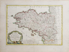 Carte géographique ancienne - Gouvernement de Bretagne