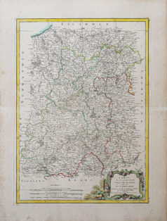 Carte géographique ancienne - Ile de France
