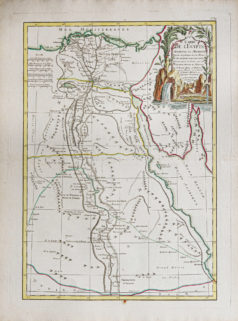 Carte géographique ancienne d’Egypte
