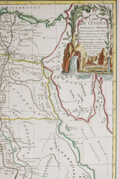 Carte géographique ancienne d’Egypte