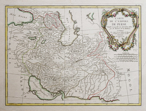 Carte géographique ancienne - Empire Perse
