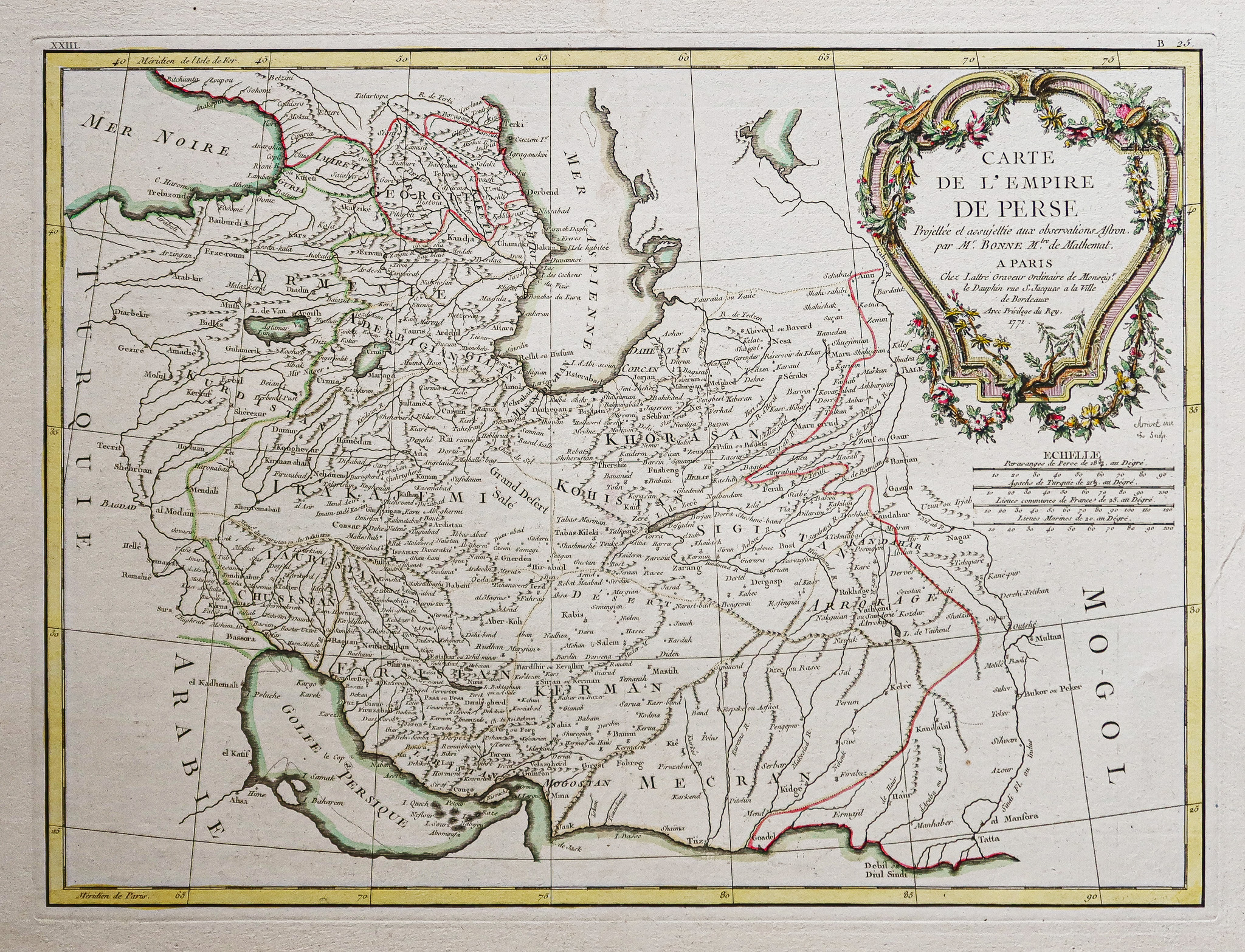 Carte géographique ancienne - Empire Perse