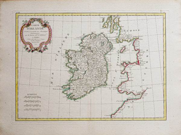 Carte géographique ancienne - Irlande