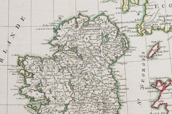 Carte géographique ancienne - Irlande