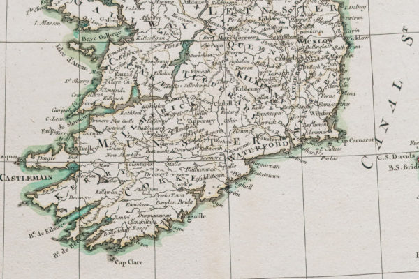 Carte géographique ancienne - Irlande