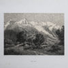 Lithographie ancienne du Mont Blanc