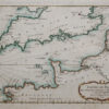 Carte ancienne de la Manche - Normandie - Angleterre