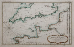 Carte ancienne de la Manche - Normandie - Angleterre