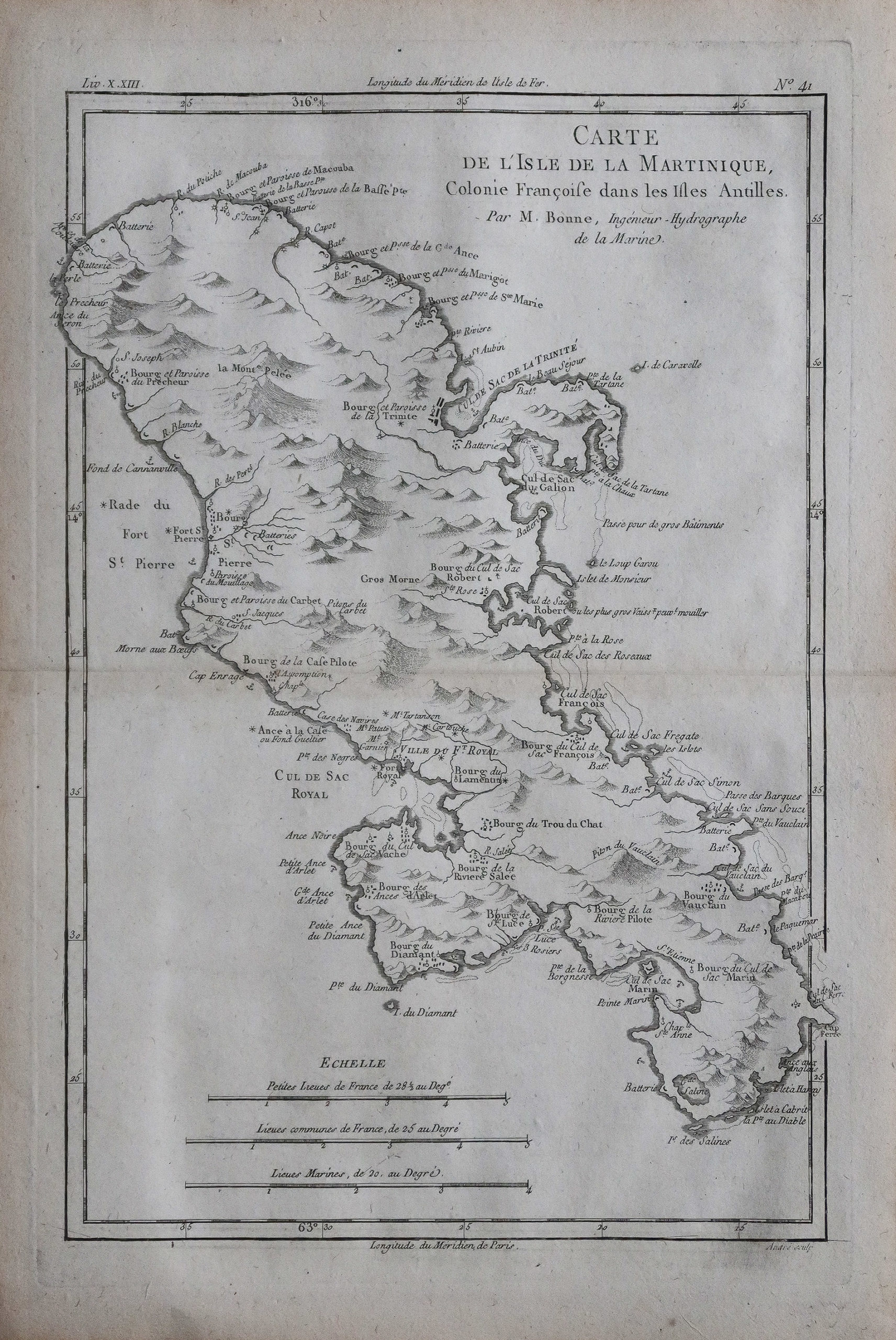 Carte ancienne de la Martinique
