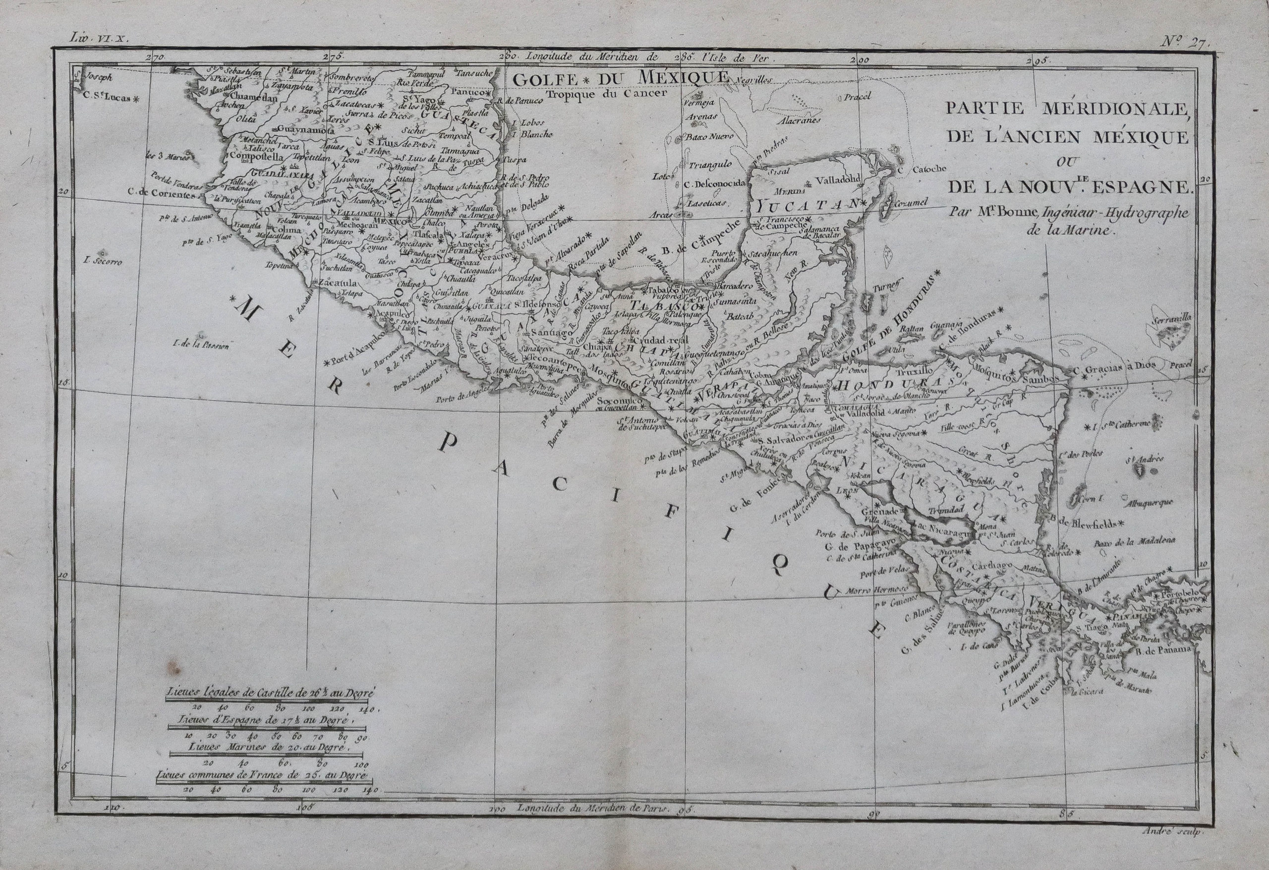 Carte ancienne du Mexique