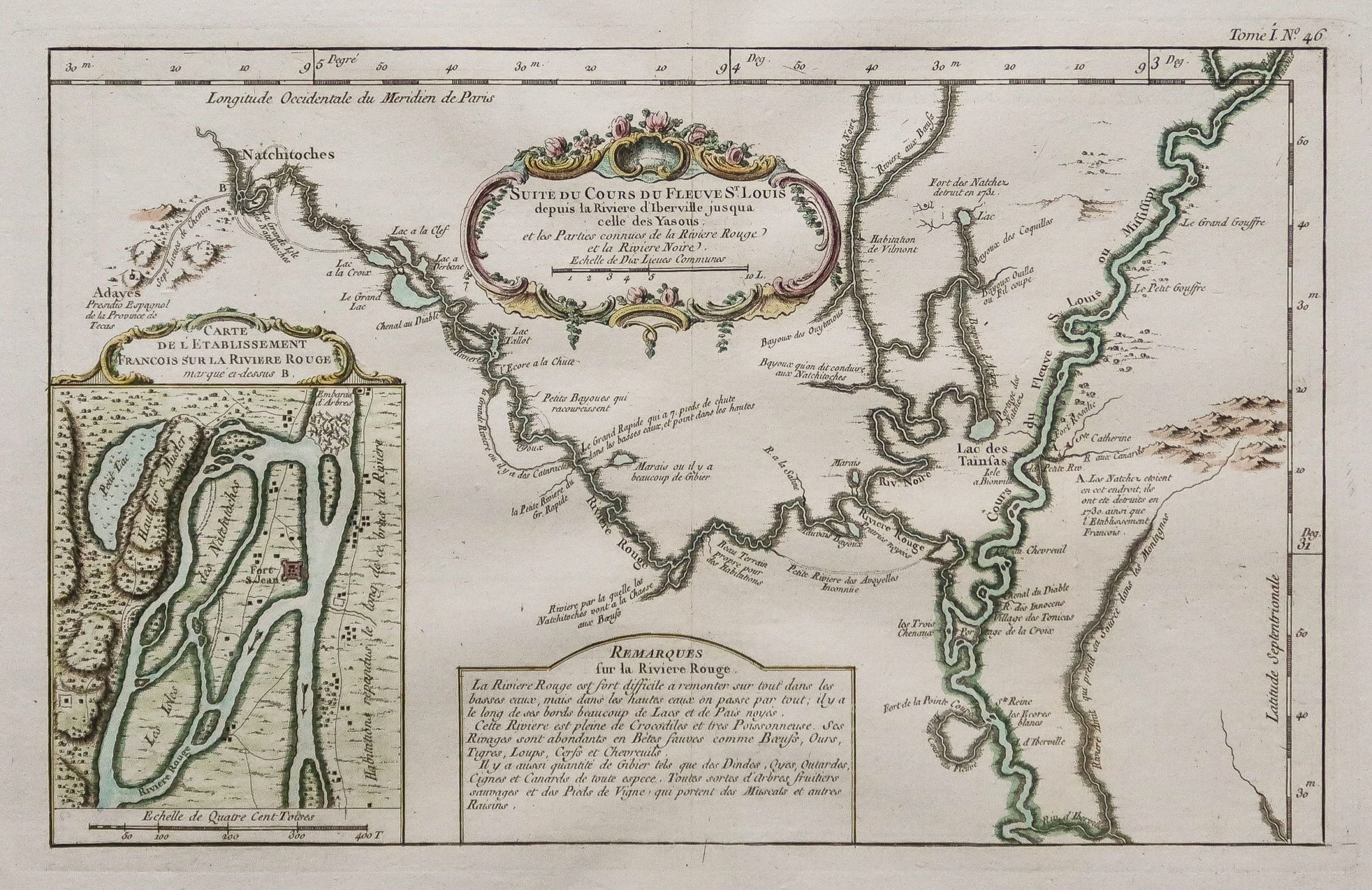 Carte ancienne - St Louis - Mississippi