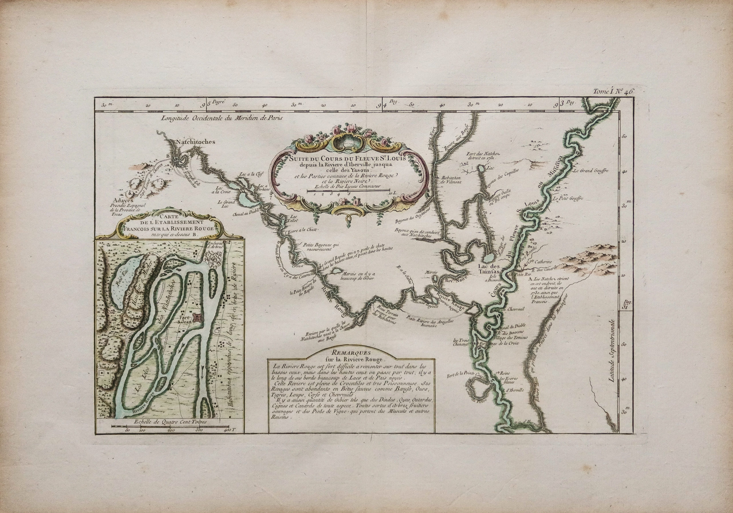 Carte ancienne - St Louis - Mississippi