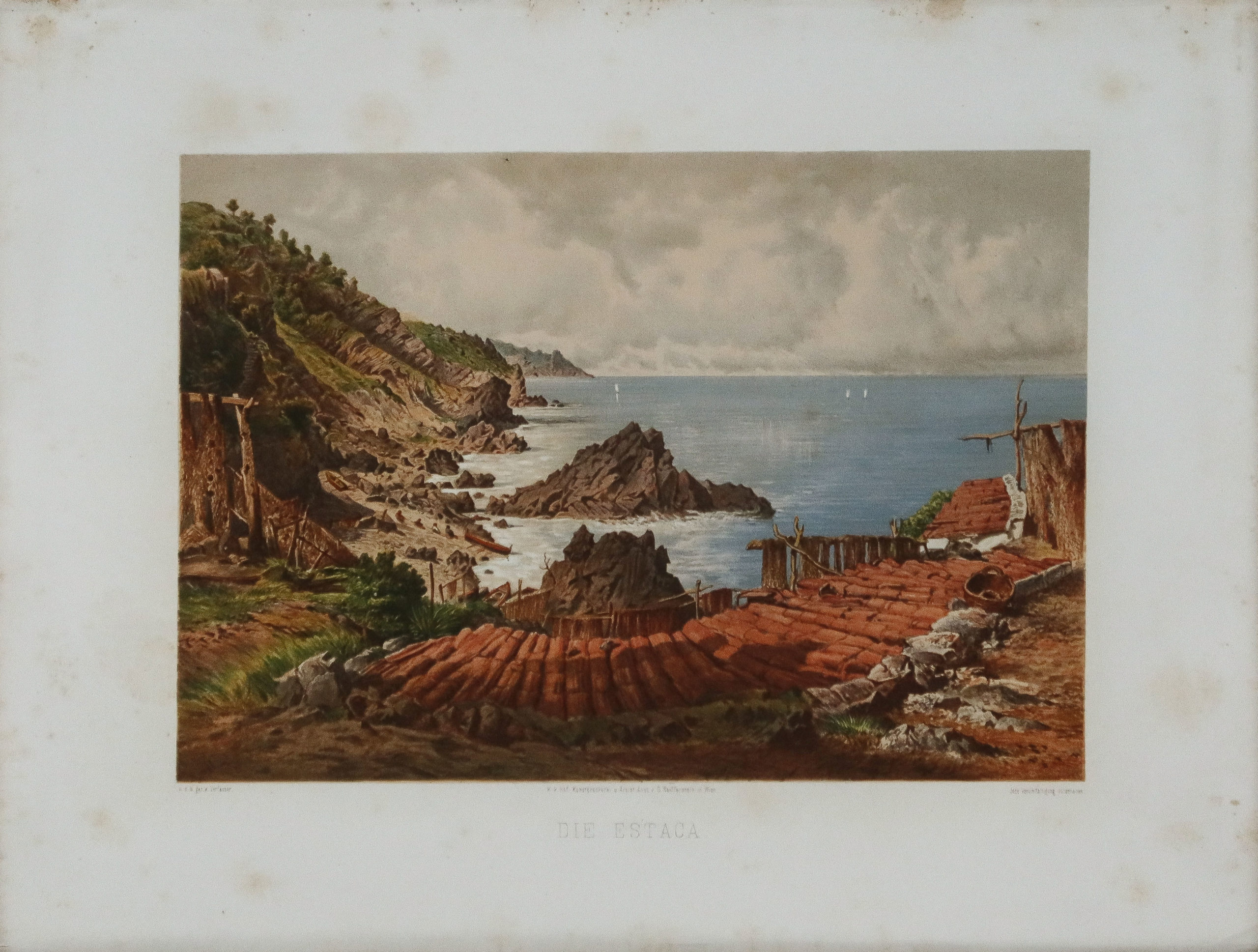 Lithographie ancienne - Estaca - Majorque