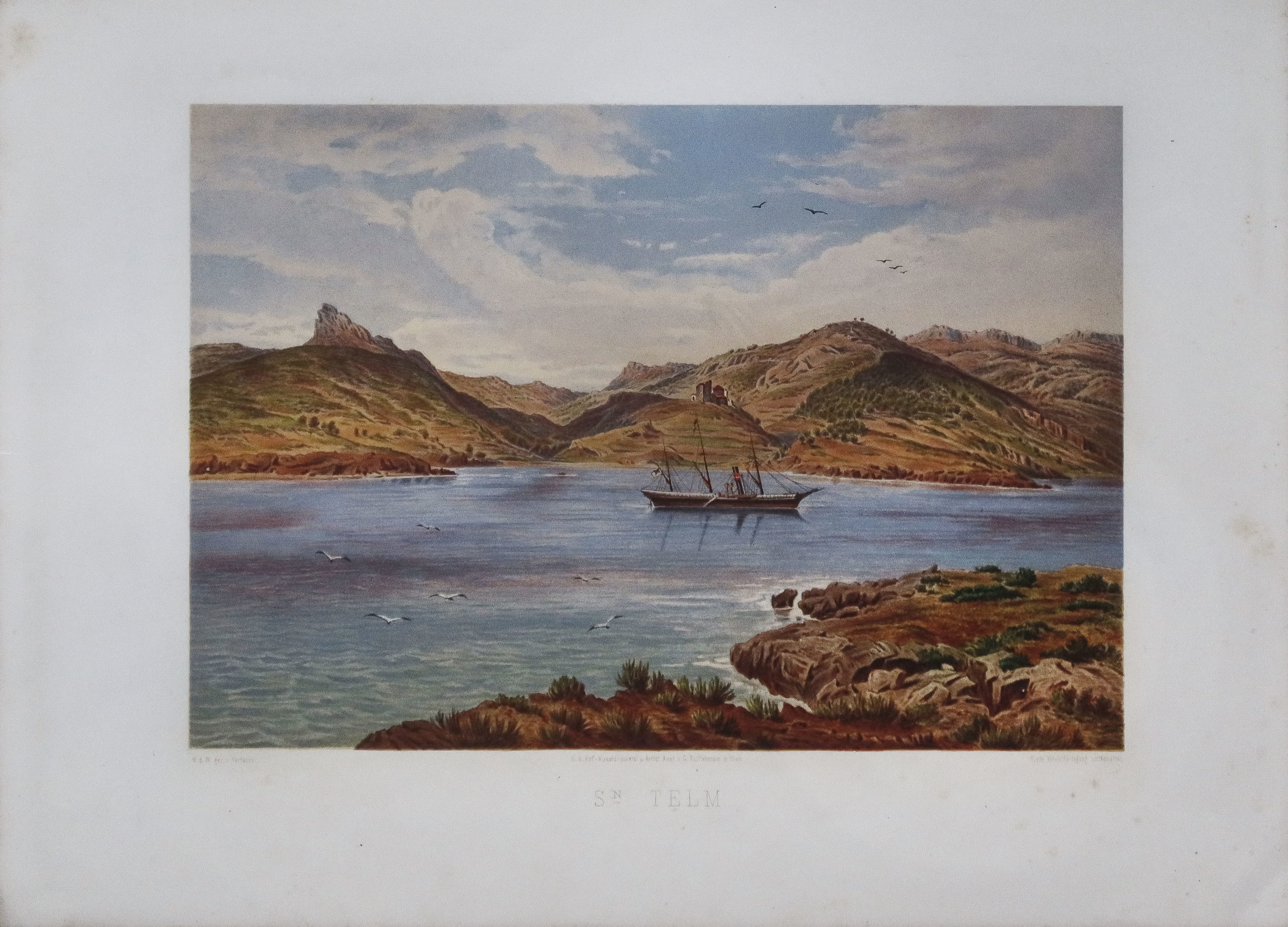 Lithographie ancienne - St Telm - Majorque