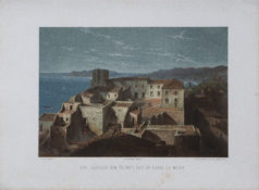 Lithographie ancienne - Le Château - Majorque