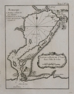 Plan ancien - Baie de St Yago - Cuba